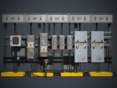 control panel Low-poly 3D model get