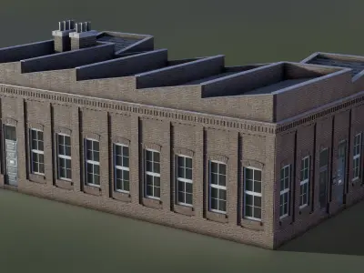 European Building 21 Low-poly 3D model