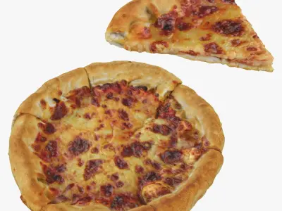 Cheese Pizza Collection 3D model
