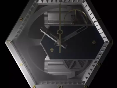 Mechanical watch with original parts 3D model