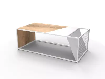 Industrial Minimalist Modern Coffee Table  3D model