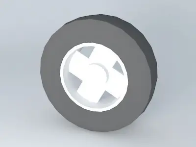 My first off road wheel and tire Free 3D model
