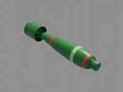 British Explosive Ordnance F 20lb Mk I bomb Low-poly 3D model