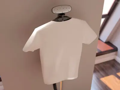 Fabric Steamer with Mounted T-Shirt 3D model