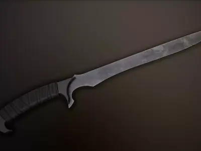 Post-Apocalyptic Longknife 2 Low-poly 3D model