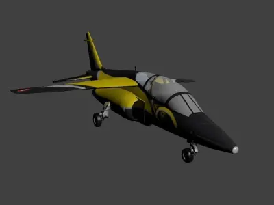 Dassault-Dornier AlphaJet  Low-poly 3D model
