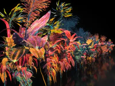 Pandora Flower Animated 3D model