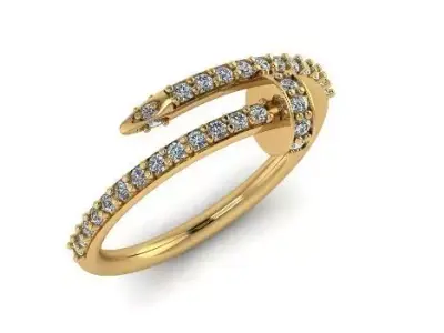 24 car  ring 3D print model