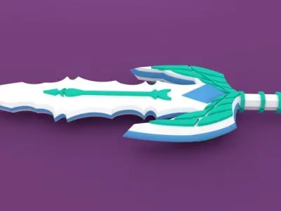 Angelic Wing Sword 3D Model Low-poly 3D model