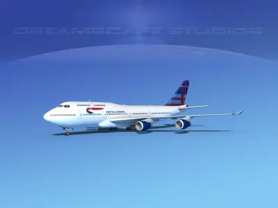 Boeing 747-400 British Airways 3D model