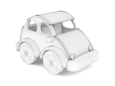 Wooden toy car 27 3D model