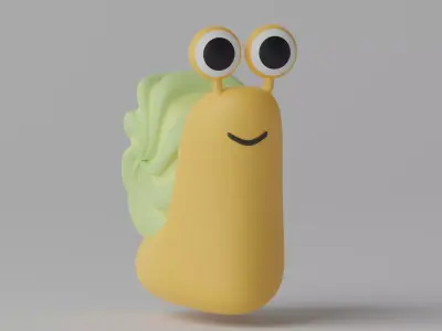 Cartoon Snail 3D model buy