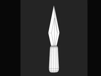 Stylized Knife Model Free low-poly 3D model