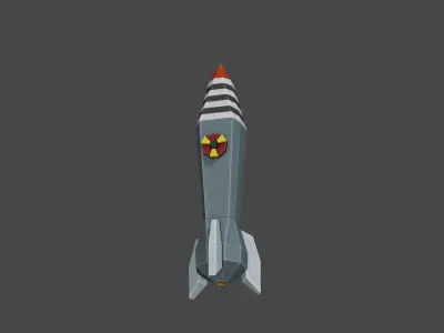 Nuke missile to keep world in peace  Free low-poly 3D model