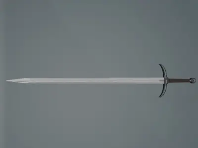 game ready low poly sword Free 3D model 2