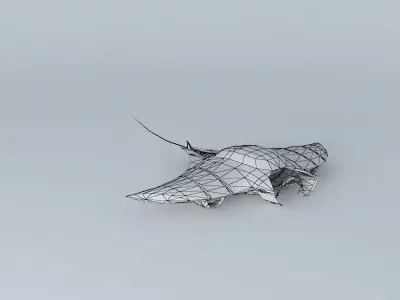 Manta spaceship  Free 3D model