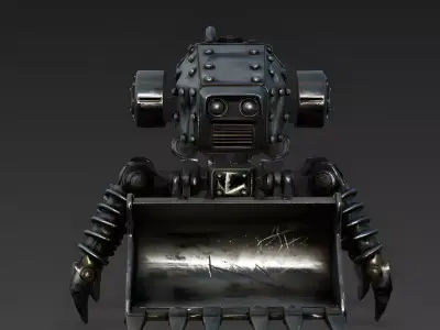 Robotic Excavation Badger 3D Model Low-poly 3D model