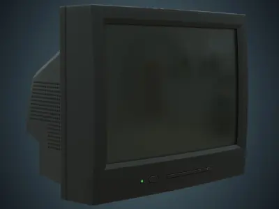 CRT Television 1B Low-poly 3D model
