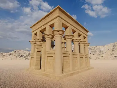 Zigurat ancient pyramid-Ziggurat Temple 3D model 4