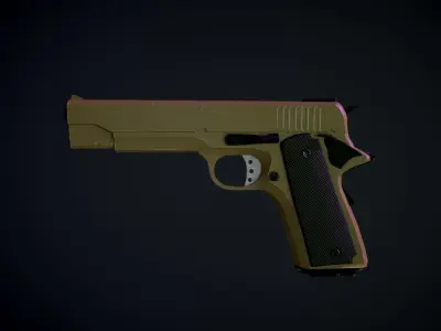 Colt 1911M Gun Low-poly 3D model