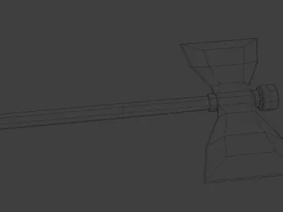 Stylized Battle Axe Game Asset Low-poly 3D model