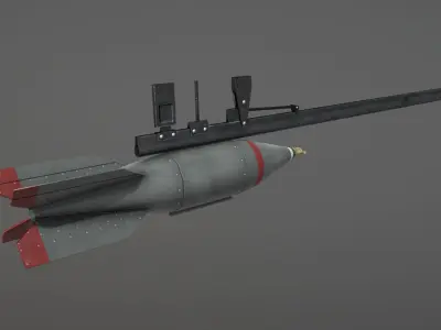 JP Rocket Type3 Mk28 Low-poly 3D model