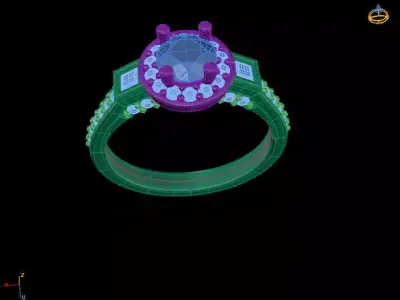  ring ladies 3D model