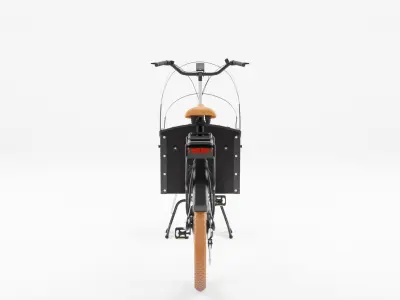 3D Model of Cargobike Long Lite Electric Low-poly 3D model