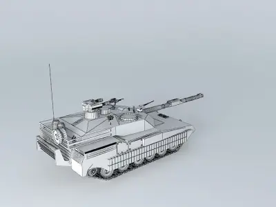 T-2000c military tank Free 3D model