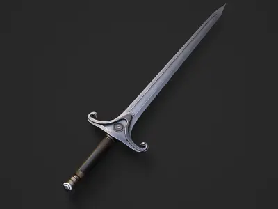 Sword 9  Low-poly 3D model