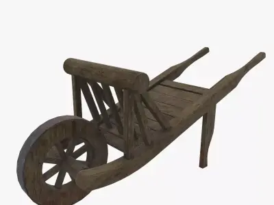 Medieval Wagon Low-poly 3D model get