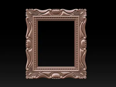 Classical carved frame 3D print model