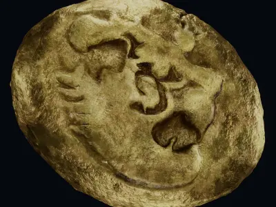 Lydian Coin Low-poly 3D model