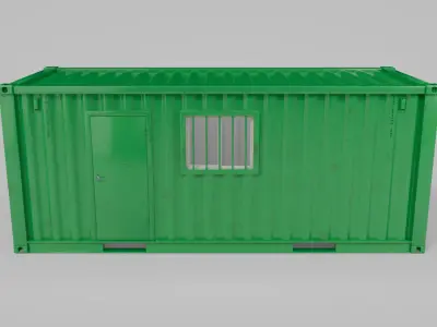 20ft Modified Shipping Container Room - Versatile Modular Space 3D model