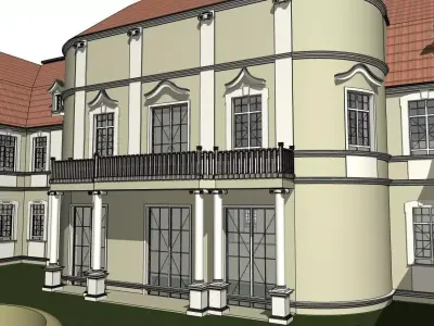 zamek w Grodzcu  castle in Grodziec 3d model 3D model