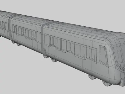 BTS Skytrain cartoon low poly 3D model