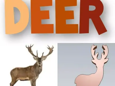 Wonderful Deer Home Decoration  And Toy 3D model