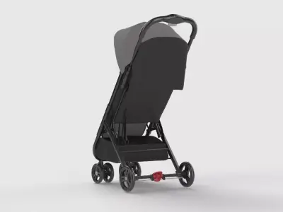 Baby stroller 3D model 3D model 19