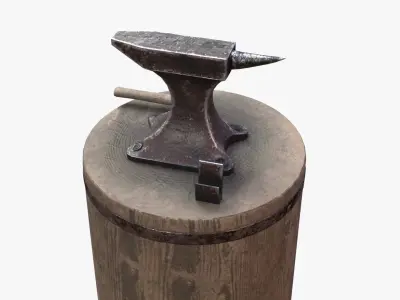 Anvil Lowpoly Model PBR 3D model