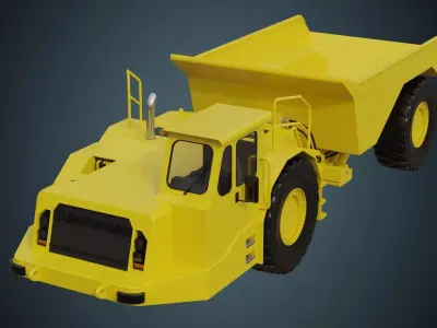 Mining Truck 1A Low-poly 3D model