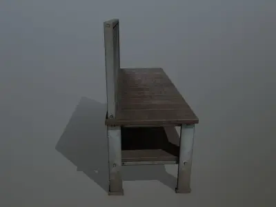 workbench bench Low-poly 3D model get