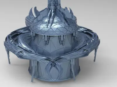 Sci fi Leisure Dome facility 3D model