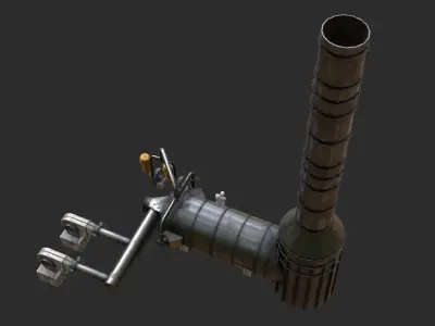 Industrial Thermo Oxidizer Low-poly 3D model
