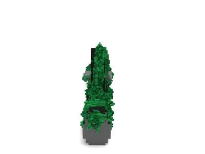 Voxel - Type2 Mossy Submarine Ship - Low-poly 3D Model Low-poly 3D model