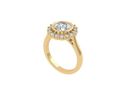Art Deco Ring 3D print model 21