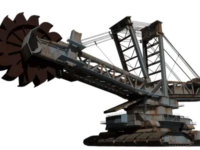 Bucket Wheel Excavator Low-poly 3D model purchase