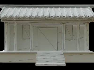 china ancient house Low-poly 3D model