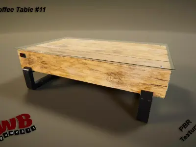 Coffee Table 11 Low-poly 3D model