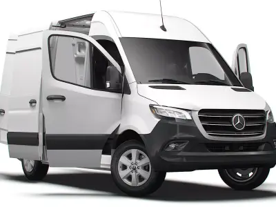 Mercedes Benz eSprinter Panel Van L1H2 FWD HQ Interior 2024 3D model