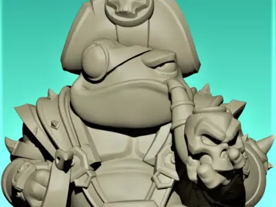 Toad Captain 3D print model